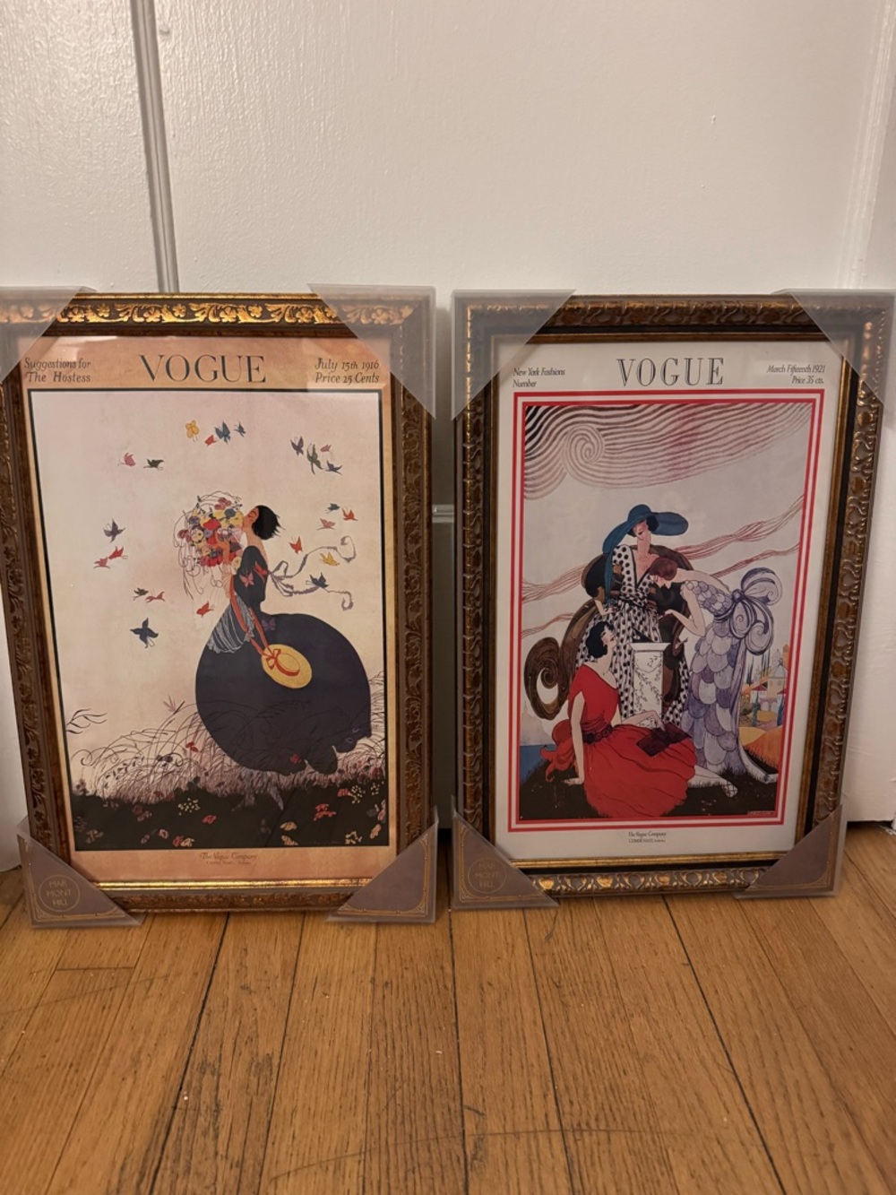 Vogue Fashion Cover Art Prints in Black, Red, Blue & Cream